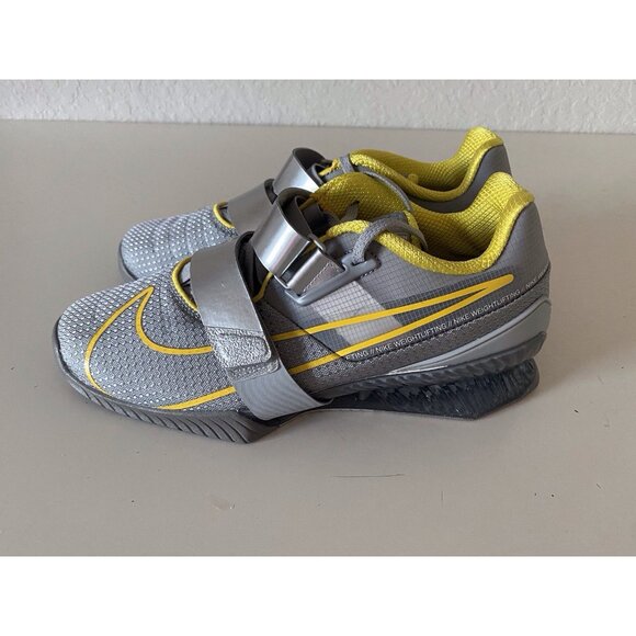 Men’s Sz 9 Nike Romaleos 4‎ Weightlifting Shoes Gray Yellow CD3463-002 main image 2